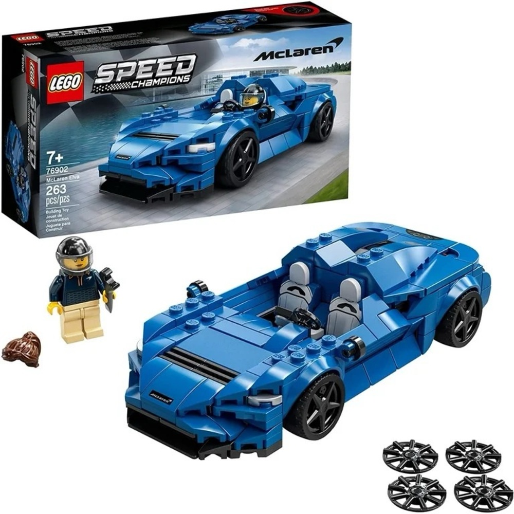Retired LEGO Speed Champions McLaren Elva 76902 Building Kit, built.
